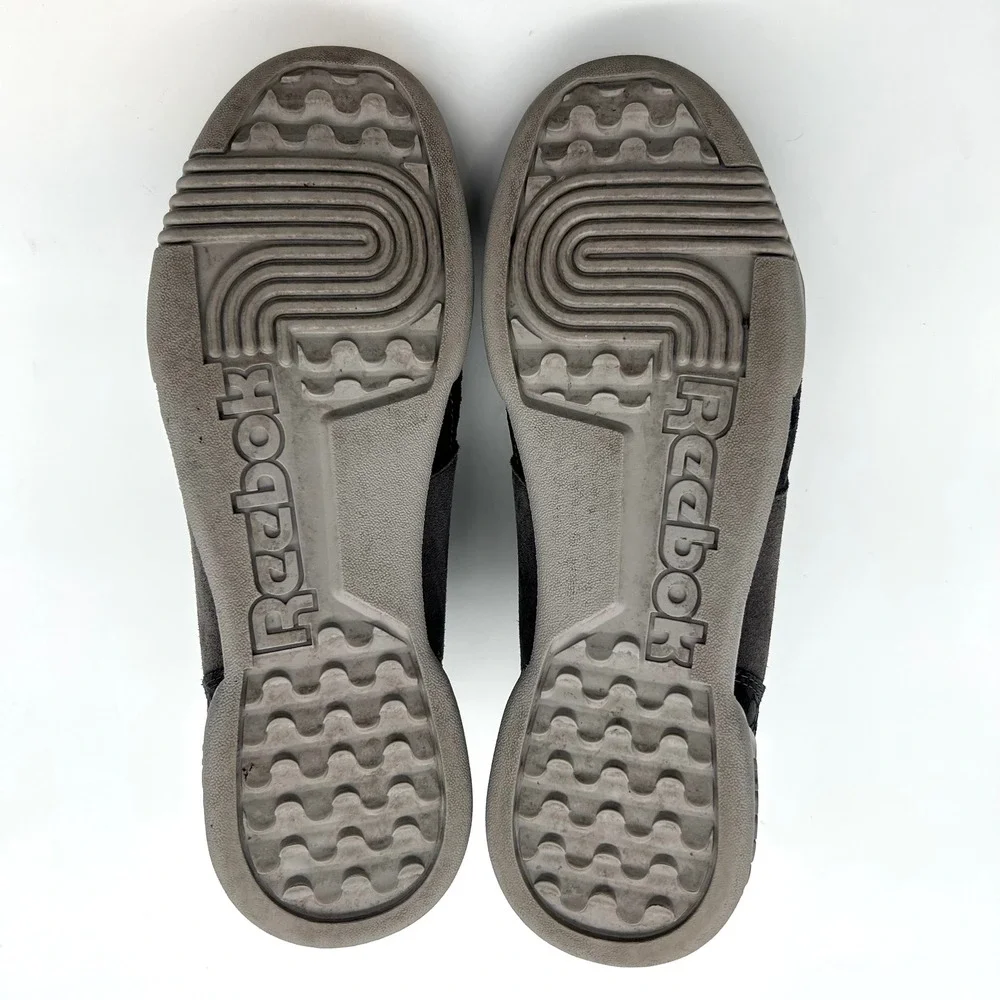 Reebok Workout Plus Sneakers Low Top Casual Shoes Men's 8.5 Gray‎ Snake Print